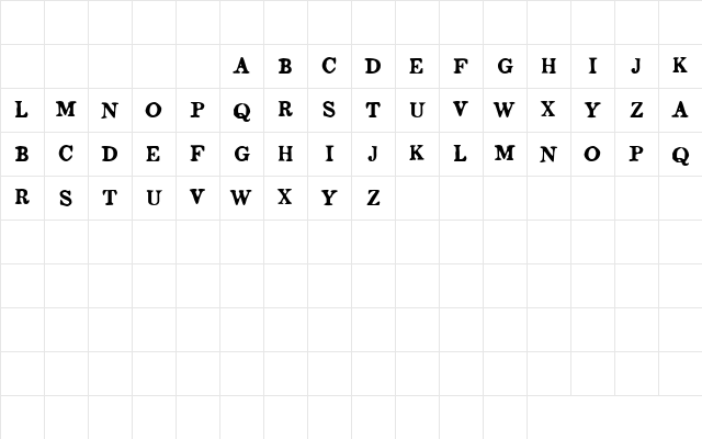 Ludger Duvernay Regular Character Map Ludger Duvernay Regular Character Map