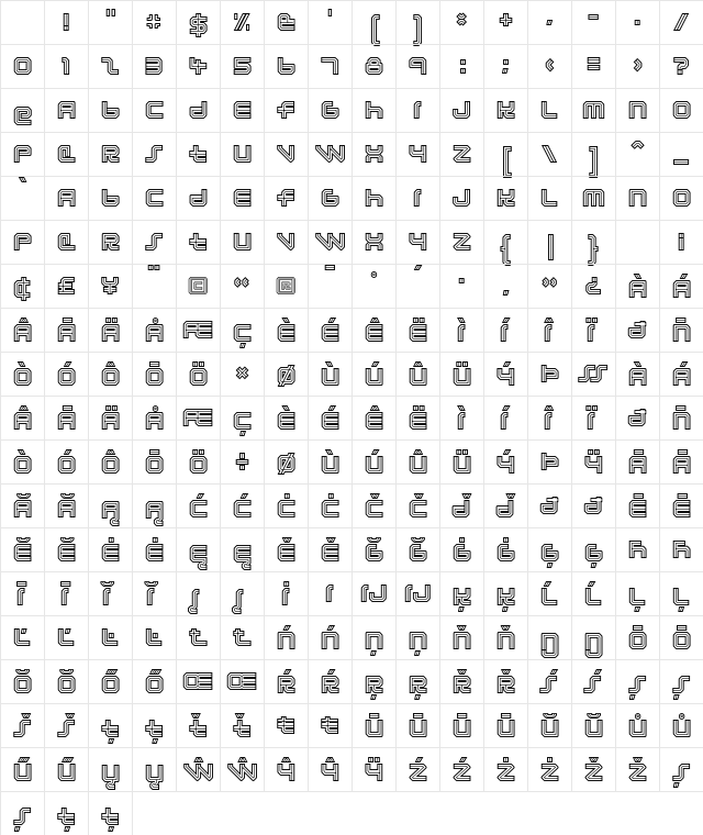 Lunasol Aurora Character Map