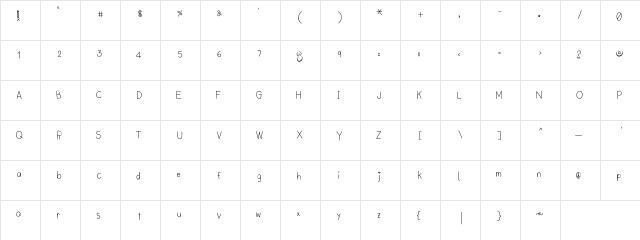 LyeMueLookKreung2 Regular Character Map
