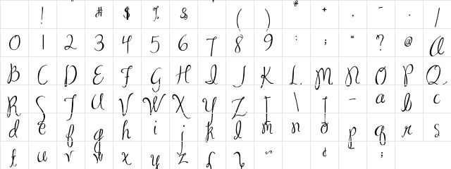 MA Sexy Regular Character Map