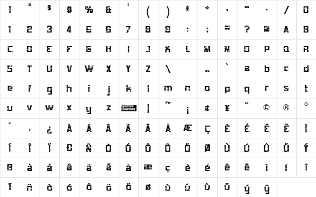 Mob Concrete Regular Character Map Mob Concrete Regular Character Map