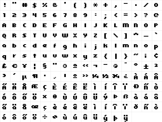 kroeger 05_66 Regular Character Map