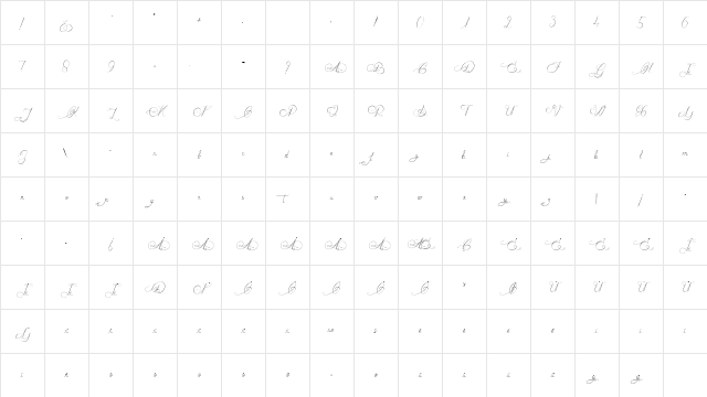 Mademoiselle Catherine Italic Character Map Mademoiselle Catherine Italic Character Map