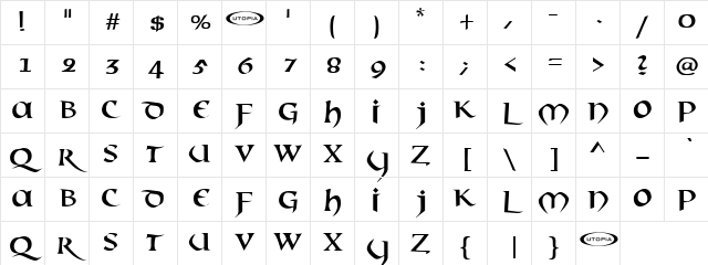 Mael Regular Character Map
