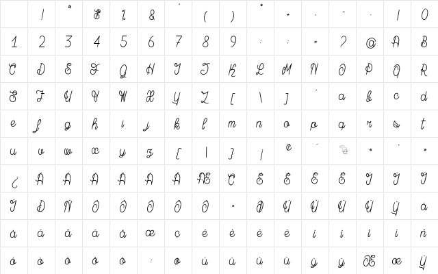 Magic Bean Salade Regular Character Map Magic Bean Salade Regular Character Map