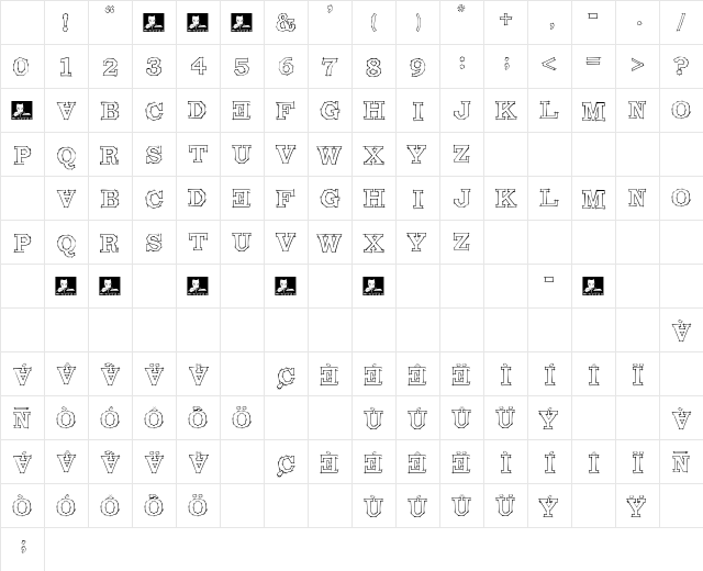 Maldita Comebolsas Regular Character Map Maldita Comebolsas Regular Character Map