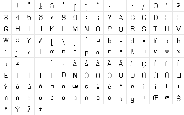 Mallary Regular Character Map Mallary Regular Character Map