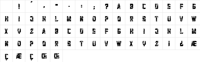 Mama Love Regular Character Map Mama Love Regular Character Map