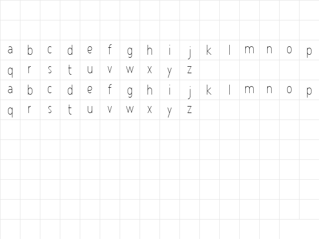 Atype 1 Light Character Map