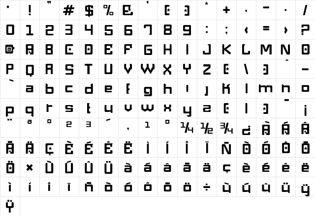 Maquina Pneumatica Regular Character Map Maquina Pneumatica Regular Character Map