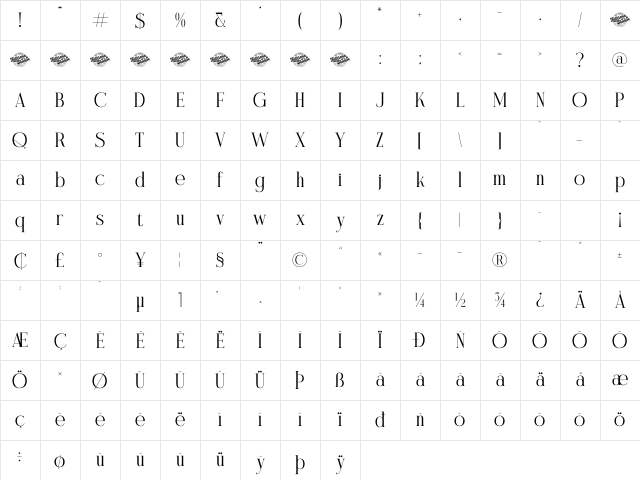 Modasite DEMO VERSION Regular Character Map Modasite DEMO VERSION Regular Character Map