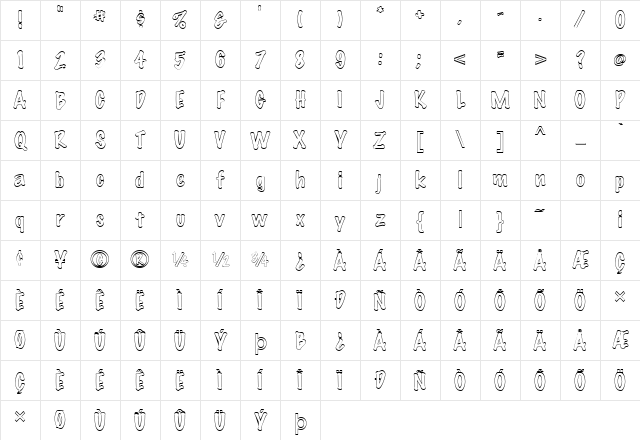 Marker-Hollow Normal Character Map Marker-Hollow Normal Character Map