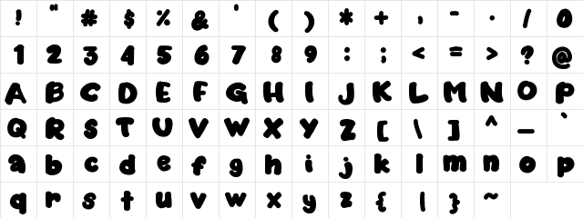 MarshyKate Medium Character Map