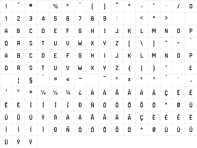 Marsmonster Demo Normal Character Map