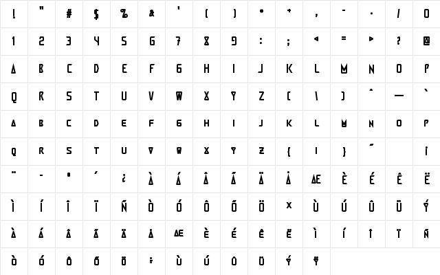 Martienso Bold Character Map Martienso Bold Character Map