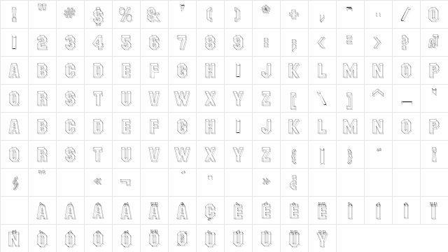 MasheenIIID Regular Character Map