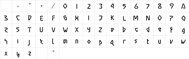 masra Regular Character Map masra Regular Character Map