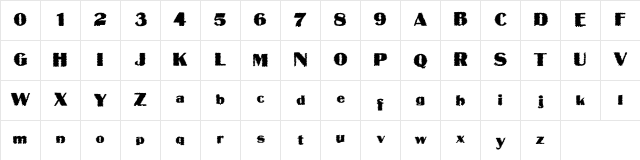 MateusBold Trash Regular Character Map MateusBold Trash Regular Character Map
