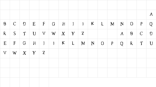matrix Medium Character Map