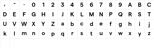 Matter TRIAL SemiBold Character Map