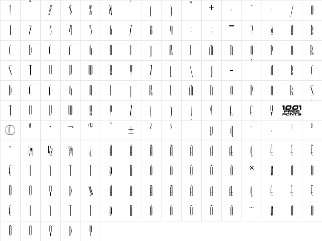 Modern Typography NF Regular Character Map Modern Typography NF Regular Character Map