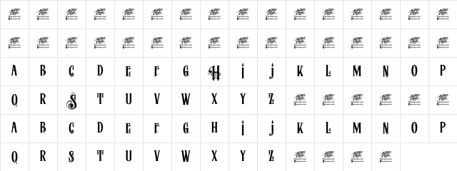 MCF Stone Head Regular Character Map