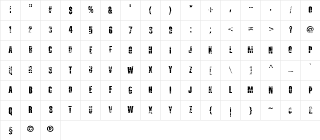 Mentha Rapture Regular Character Map Mentha Rapture Regular Character Map