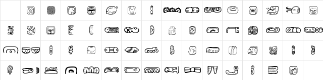 MesoAmerica Dings Three Regular Character Map MesoAmerica Dings Three Regular Character Map