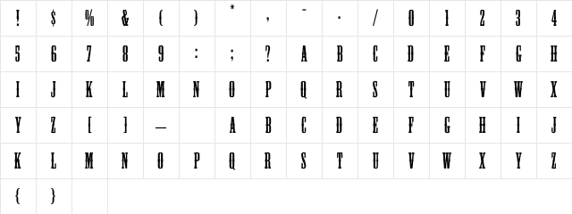 Mesquite Regular Character Map