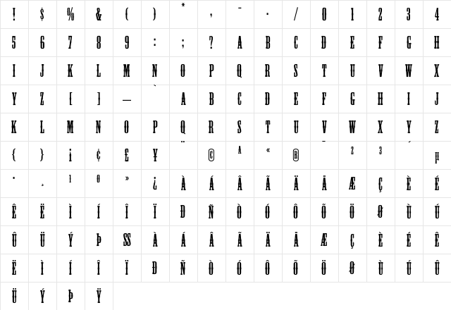 Mesquite Regular Character Map