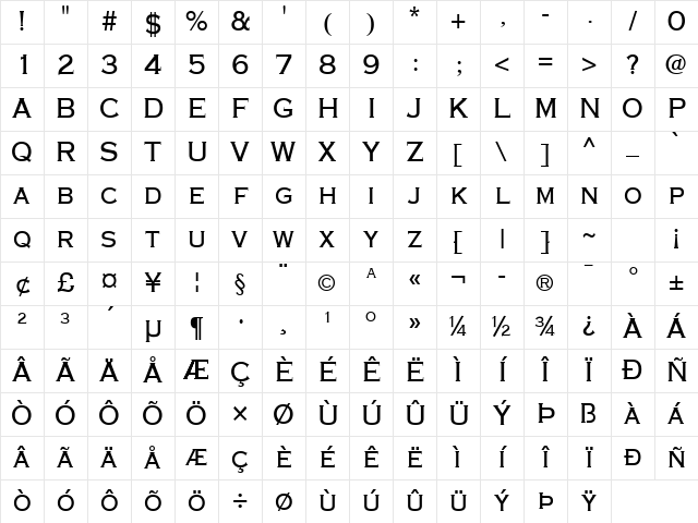 Metalcut Regular Character Map Metalcut Regular Character Map
