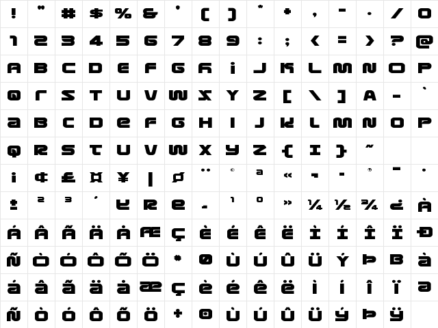 Metronauts Expanded Expanded Character Map Metronauts Expanded Expanded Character Map