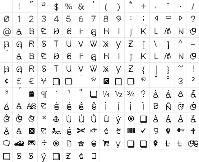 Middlecase Regular Inline Character Map Middlecase Regular Inline Character Map