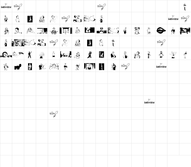 Miley Cyrus Regular Character Map