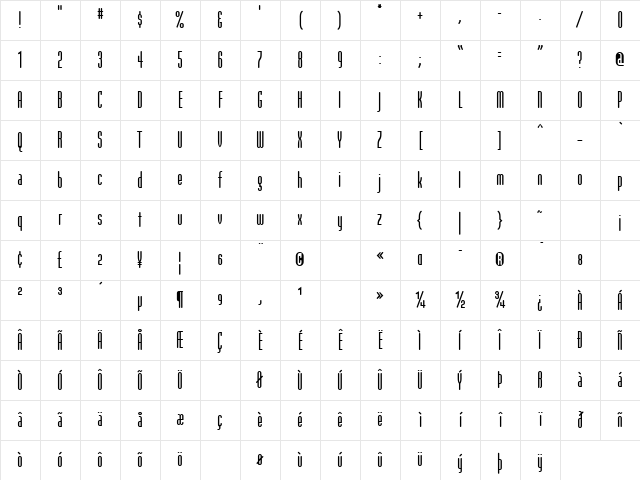 ModulaRoundSans Regular Character Map