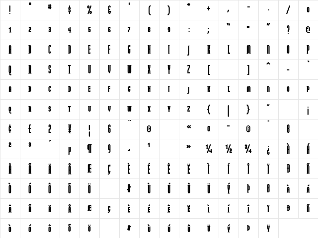 ModulaRoundSerifSmallCaps-Black Black Character Map