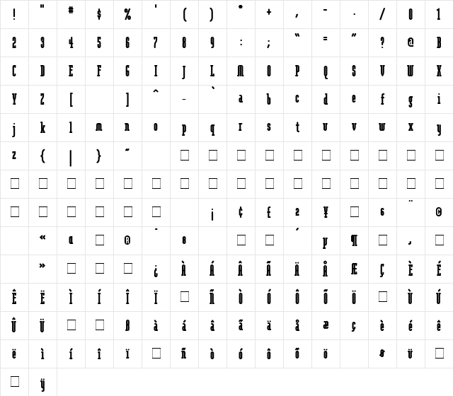 ModulaRoundSerifUltra Round Serif Ultra Character Map