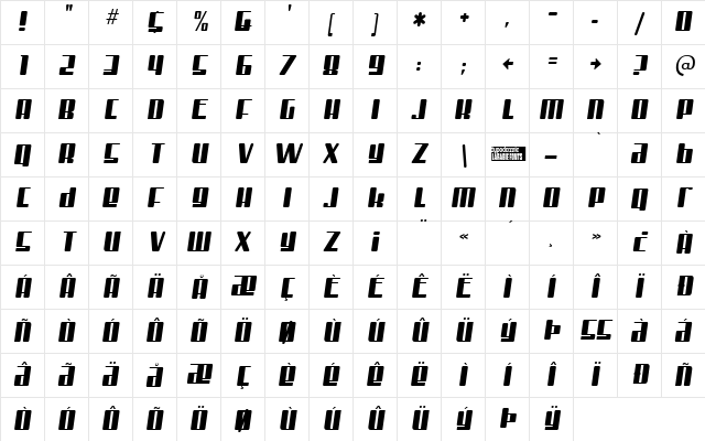 Mister Firley Regular Character Map Mister Firley Regular Character Map