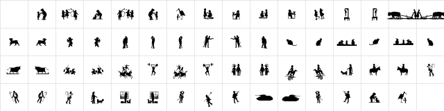 Mixed Silhouettes Five Regular Character Map Mixed Silhouettes Five Regular Character Map