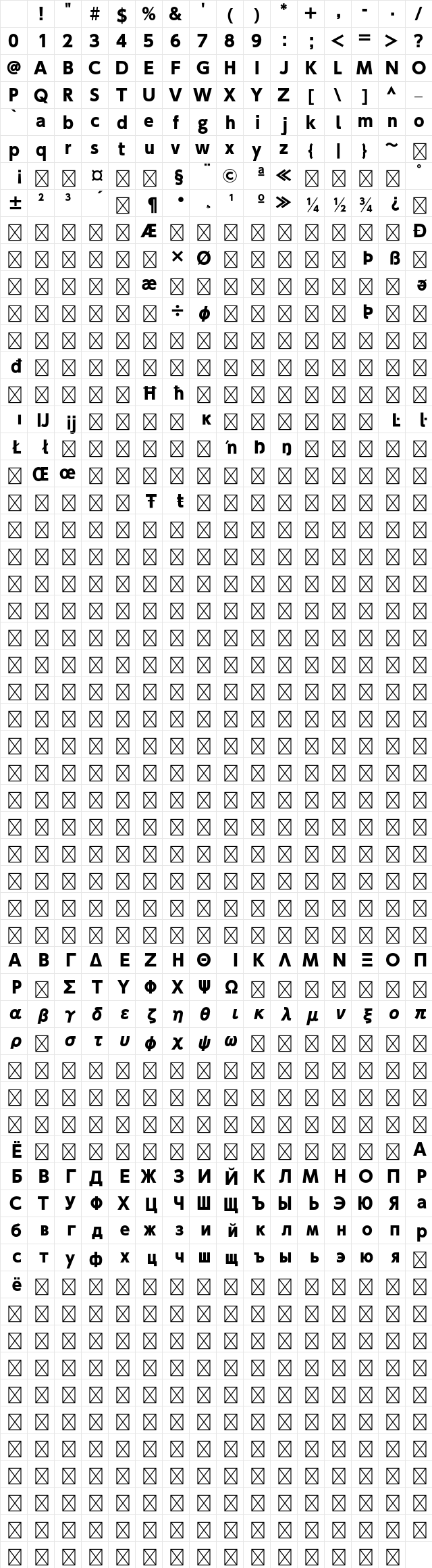 MO UDShinGo Hangul Ko2 H Character Map MO UDShinGo Hangul Ko2 H Character Map