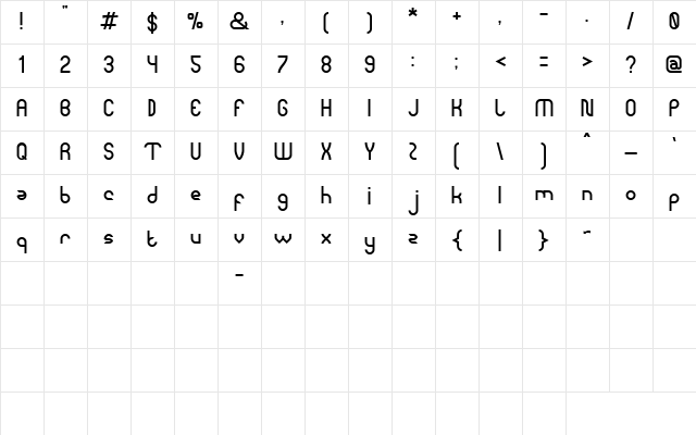 Modern Building Regular Character Map