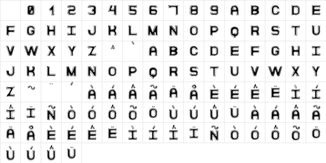Moderna Disco St Regular Character Map Moderna Disco St Regular Character Map