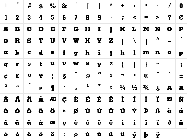 MofidMahdi LT Regular Character Map