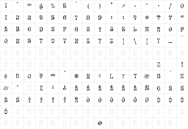 Mo Funky Fresh Plain Character Map