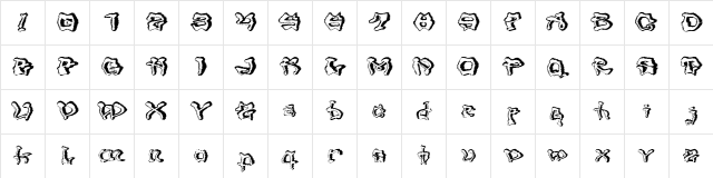 Mondrongo Trash Regular Character Map Mondrongo Trash Regular Character Map