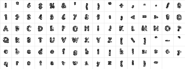 Moldy Pillow Regular Character Map