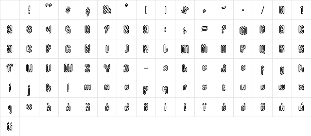Monogram Rounded Regular Character Map Monogram Rounded Regular Character Map
