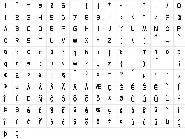 Mons Olympia Condensed Regular Character Map Mons Olympia Condensed Regular Character Map
