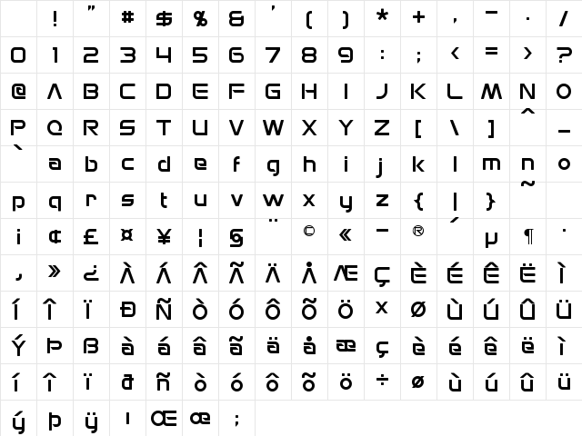 Mons Olympia Regular Character Map Mons Olympia Regular Character Map
