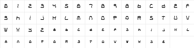 Moonbase Tokyo Regular Character Map Moonbase Tokyo Regular Character Map
